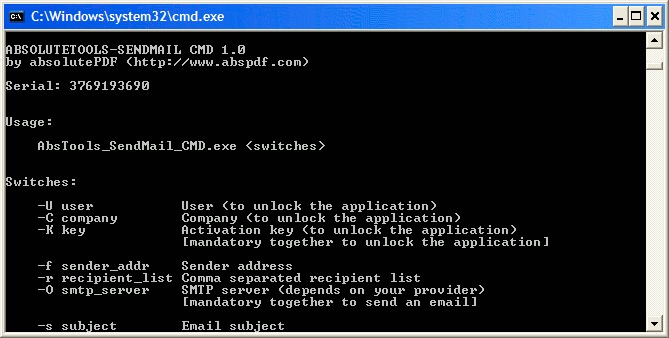 send rs232 command using cmd